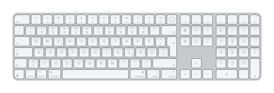 Apple Magic keyboard Universal USB + Bluetooth QWERTZ German White