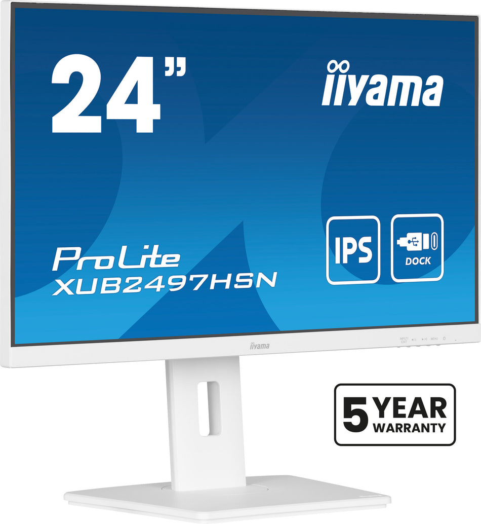 iiyama ProLite 24" IPS technology panel with USB-C dock and RJ45 (LAN)