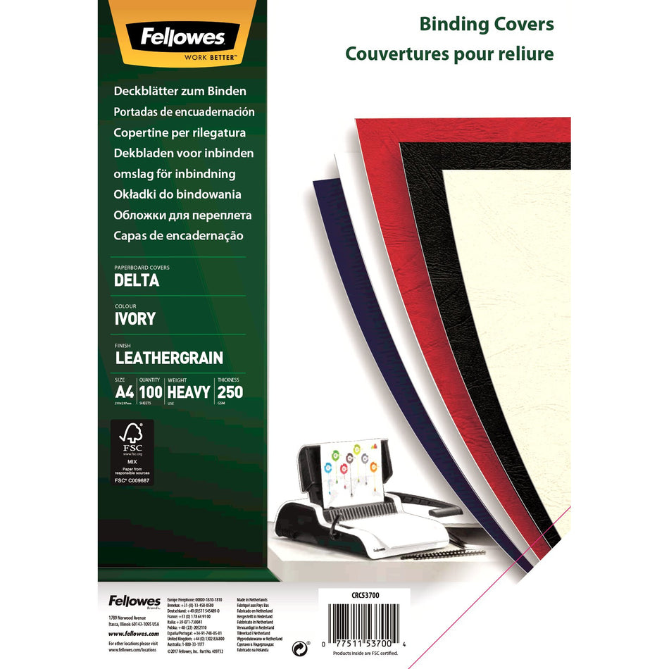 Fellowes 5370004 binding cover A4 Paper Ivory 100 pc(s)