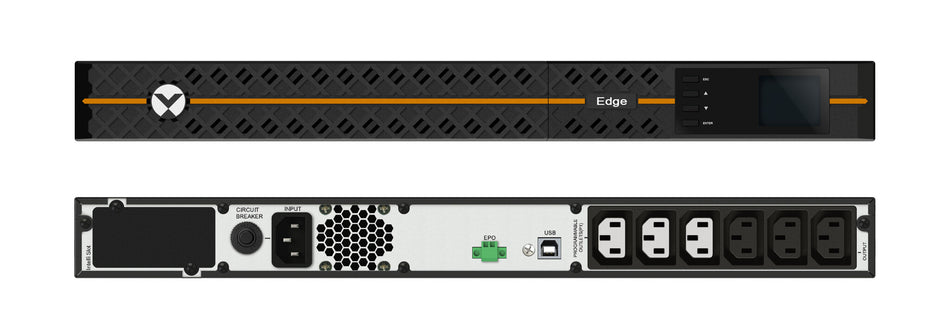 Vertiv Liebert Edge Uninterruptible Power Supply (UPS) - 1000VA 900W 230V 1U Line Interactive AVR Rack Mount | 0.9 PF
