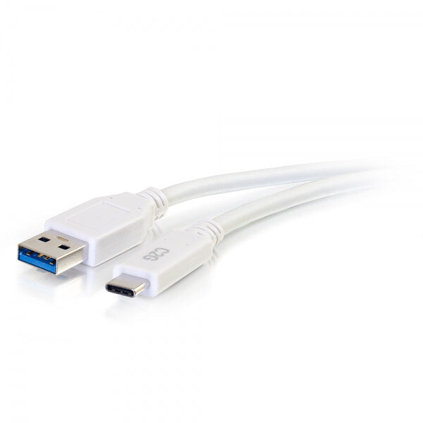 C2G 0.9m USB-C® to USB-A SuperSpeed USB 5Gbps Cable M/M - White