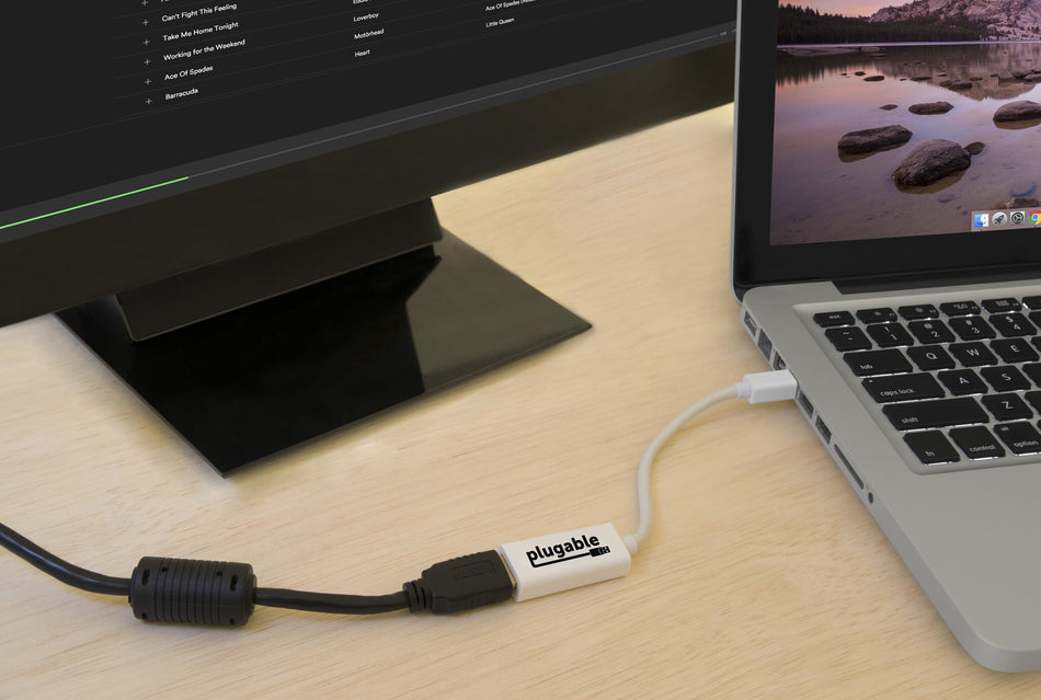 Plugable Technologies Mini DisplayPort (Thunderbolt 2) to HDMI Adapter - Driverless (Supports Mac, Windows, Linux, and 4K Displays up to 3840x2160@30Hz, Passive)