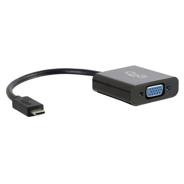 C2G USB 3.1 USB Type C to VGA Adapter - USB C to VGA Black