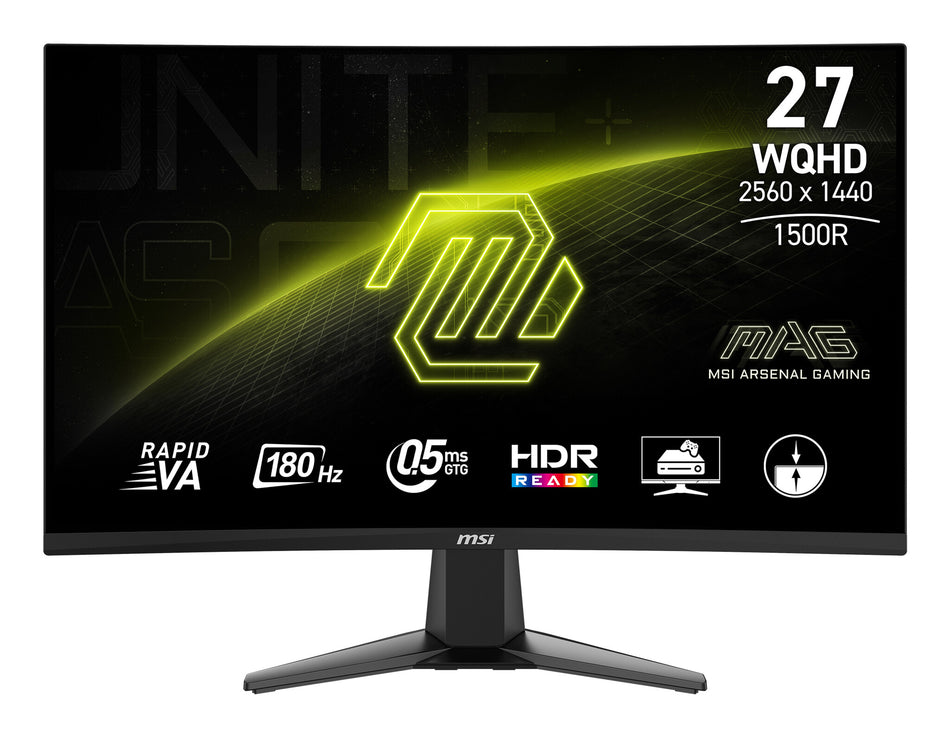 MSI MAG 27CQ6F computer monitor 68.6 cm (27") 2560 x 1440 pixels Quad HD LCD Black