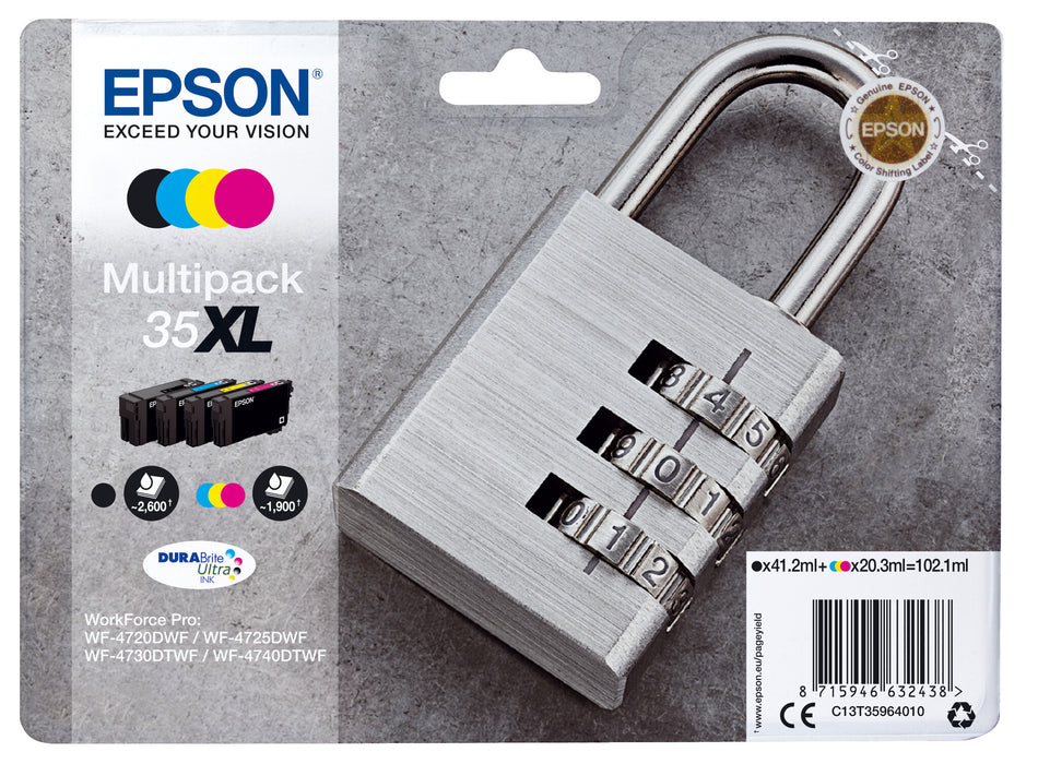 Epson Padlock Multipack 4-colours 35XL DURABrite Ultra Ink