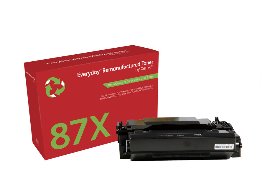 Everyday ™ Mono Remanufactured Toner by Xerox compatible with HP 87X (CF287X), High capacity