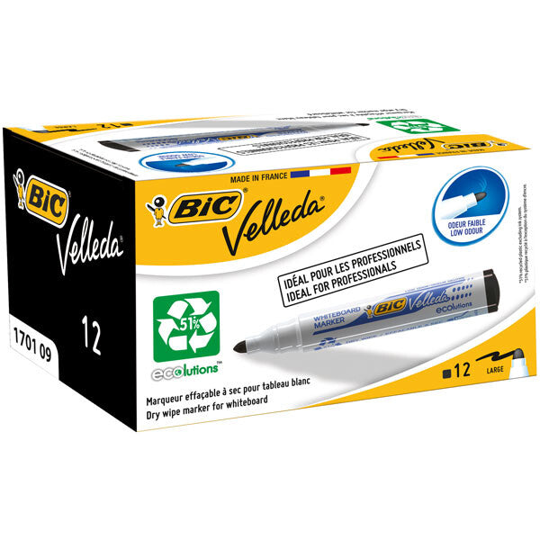 BIC Whiteboard Velleda ECOlutions 1701 marker 12 pc(s) Black