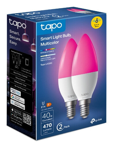 TP-Link Tapo L430C LED bulb Multi 6500 K 4.8 W E14 F