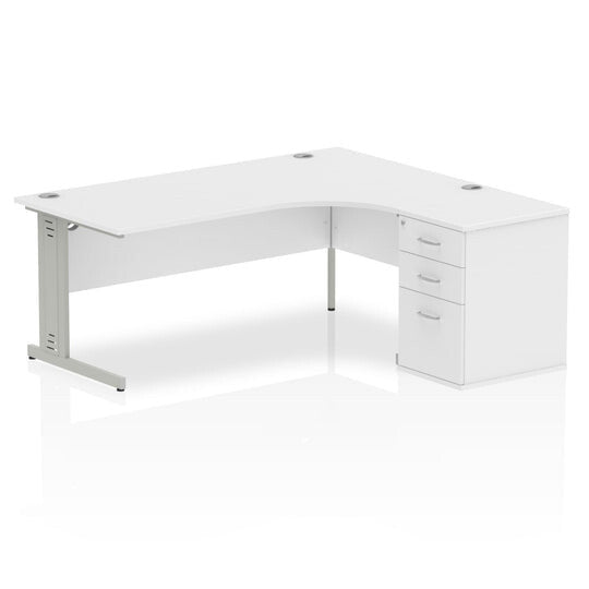 Dynamic Impulse Right Crescent Desk Workstation