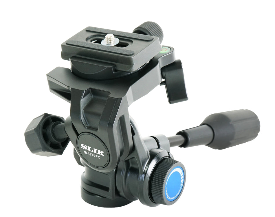 Slik 6256455 tripod head Black Aluminium 1/4, 3/8"