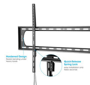Manhattan Wall Mount for TV & Monitors (Fixed Low Profile), For screens: 60" to 120", VESA compatibility: all between 50x50 to 900x600mm - check the dimensions of the four mounting holes on back of screen to ensure it fits, Max 120kg, Black, LFD, Bracket