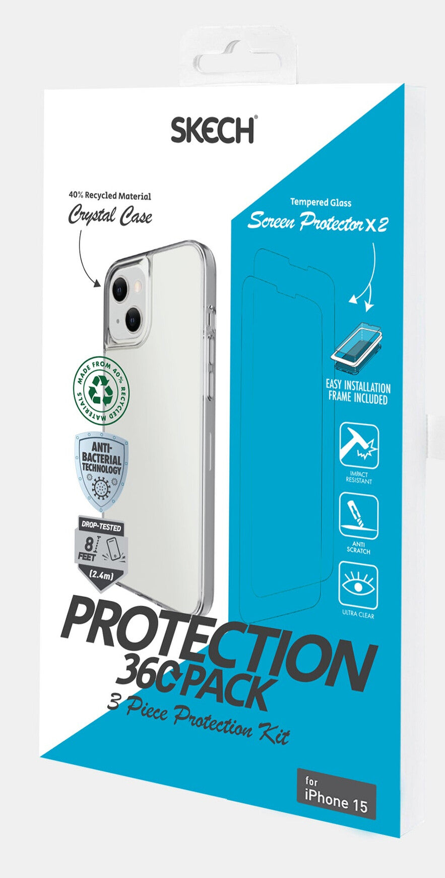 Skech SKB-IPH15-BB mobile phone case 15.5 cm (6.1") Cover Transparent