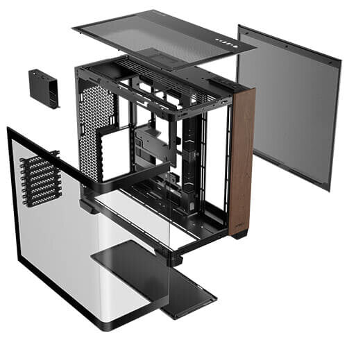 Antec C8 Curve Wood Full Tower Black, Transparent, Wood
