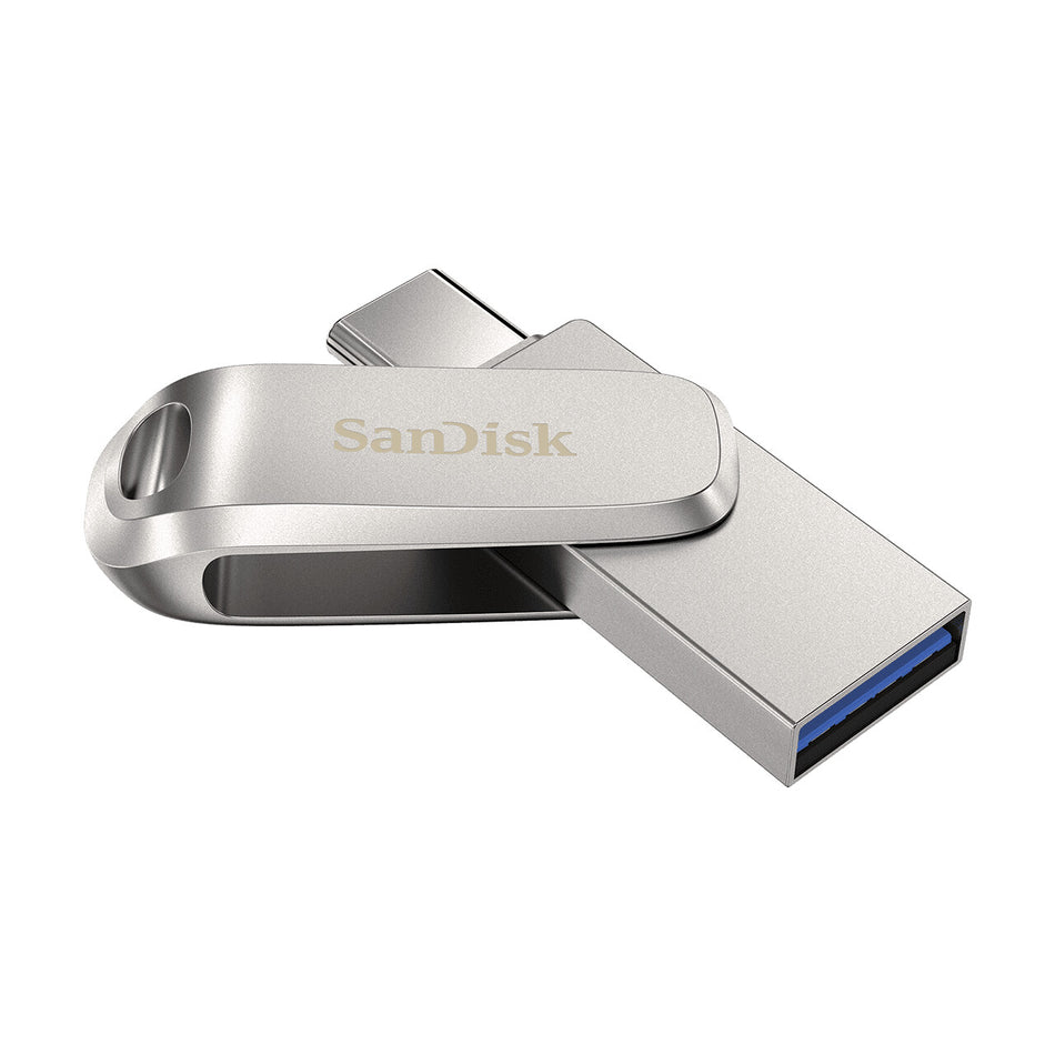 SanDisk Ultra Dual Drive Luxe USB flash drive 1 TB USB Type-A / USB Type-C 3.2 Gen 1 (3.1 Gen 1) Stainless steel