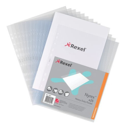Rexel Nyrex™ Heavy Duty Top & Side Opening Pockets (25)