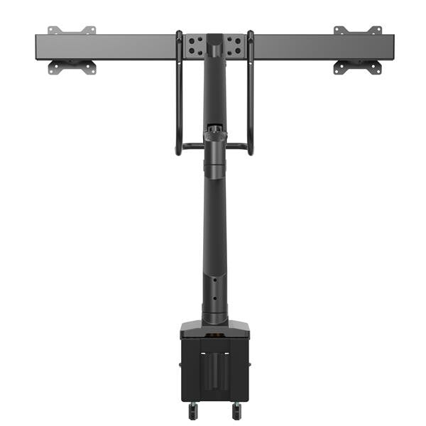 StarTech.com Desk Mount Dual Monitor Arm - Ergonomic Dual Monitor VESA Mount 32" (17.6lb) Displays - Crossbar Handle for Synchronized Full Motion - Height Adjustable - C-Clamp/Grommet