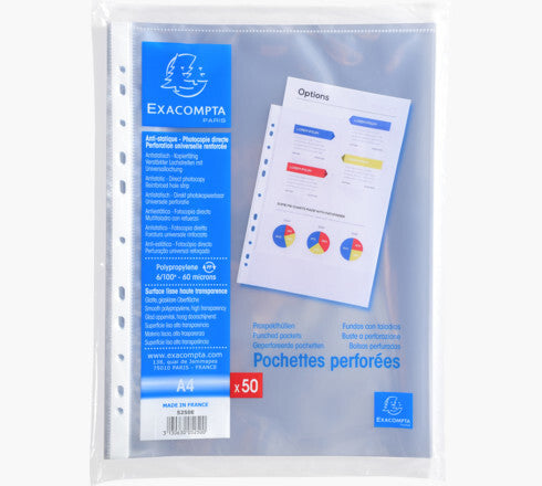 Exacompta 5250E sheet protector 210 x 297 mm (A4) Polypropylene (PP)