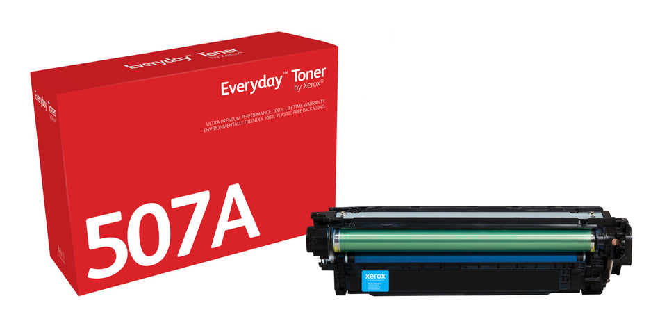 Everyday ™ Cyan Toner by Xerox compatible with HP 507A (CE401A), Standard capacity