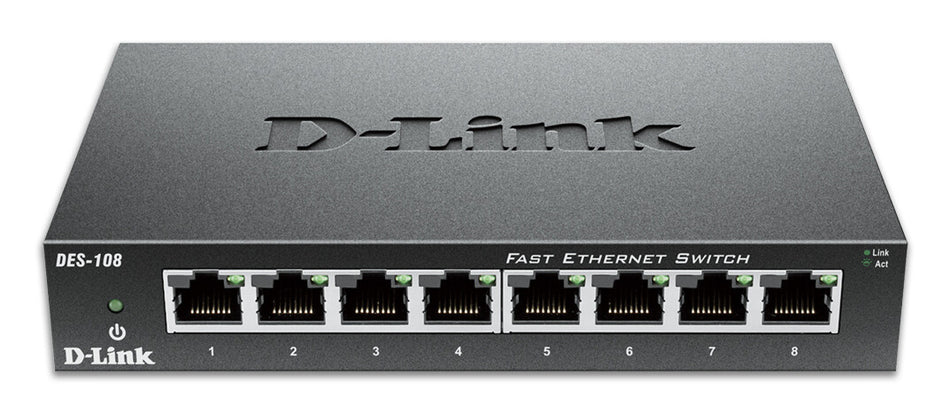 D-Link DES-108 Unmanaged Black