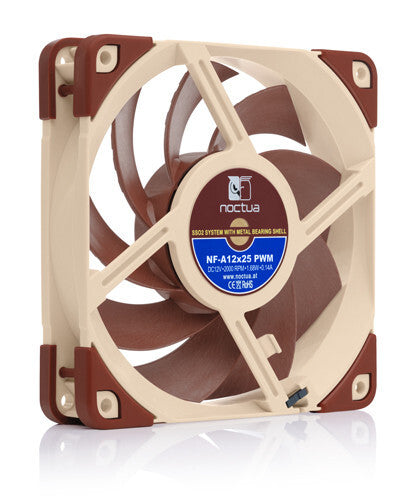 Noctua NF-A12X25 PWM computer cooling system Computer case Fan 12 cm Brown