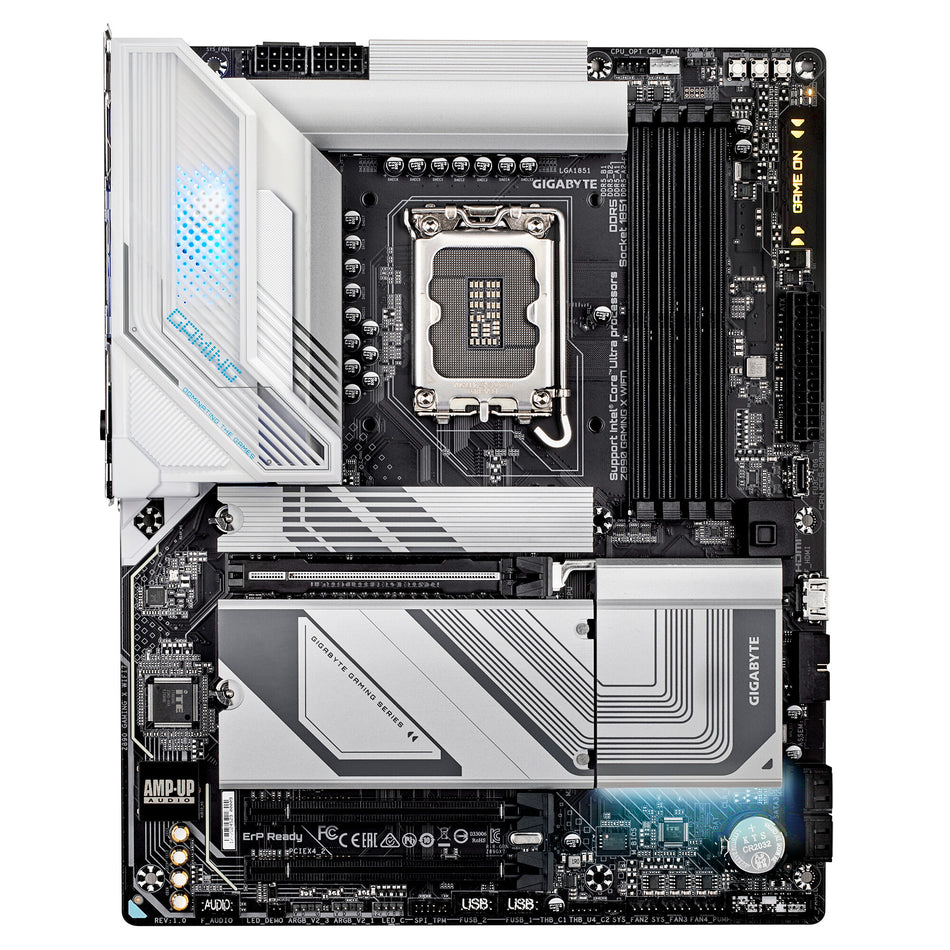 GIGABYTE Z890 GAMING X WIFI7 Motherboard - Supports Intel Core Ultra (Series 2) CPUs, 16+1+2 phases VRM, up to 8800MHz DDR5 (OC), 1xPCIe 5.0 + 3xPCIe 4.0, Wi-Fi 7, 2.5GbE LAN, USB 4