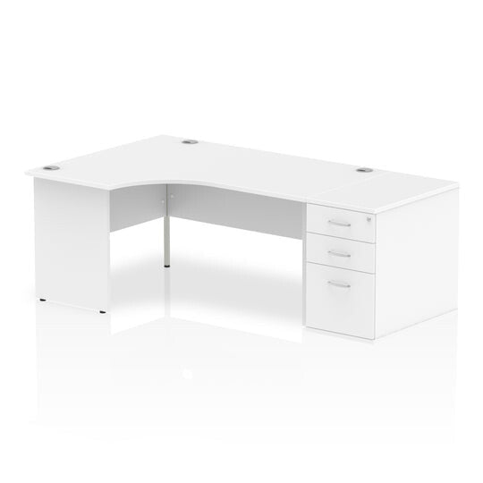 Dynamic Impulse Panel End Crescent Desk Workstation