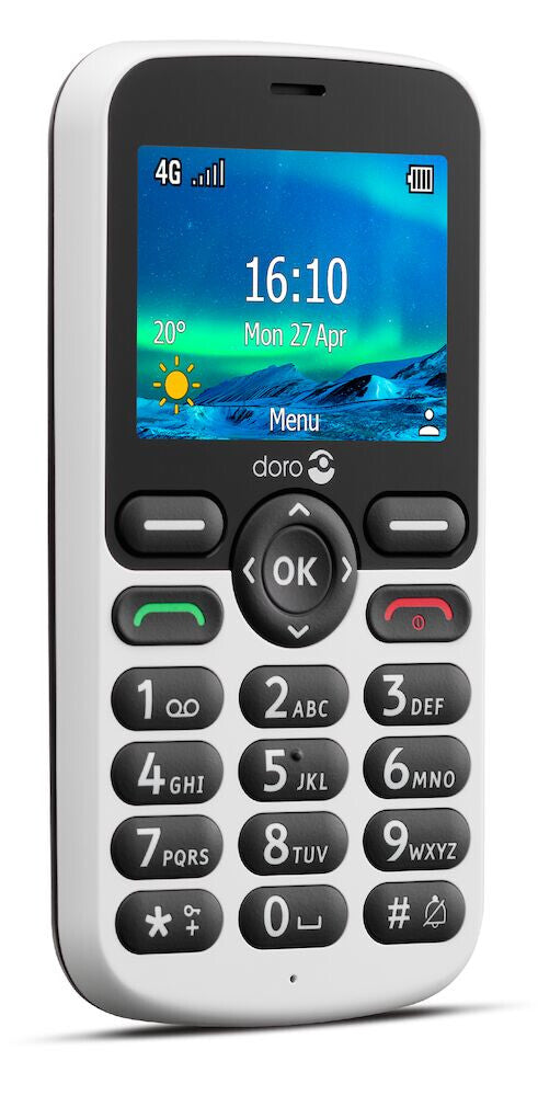 Doro 5860 6.1 cm (2.4") 112 g Black, White Feature phone