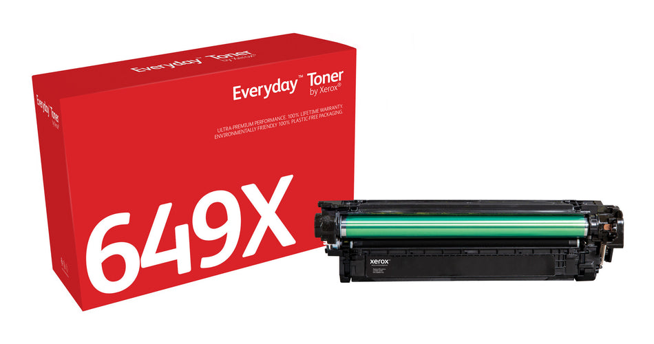 Everyday ™ Black Toner by Xerox compatible with HP 649X (CE260X), High capacity