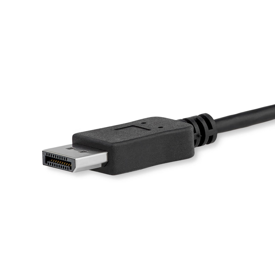 StarTech.com 6ft/1.8m USB C to DisplayPort 1.2 Cable 4K 60Hz - USB-C to DisplayPort Adapter Cable HBR2 - USB Type-C DP Alt Mode to DP Monitor Video Cable - Works w/ Thunderbolt 3 - Black