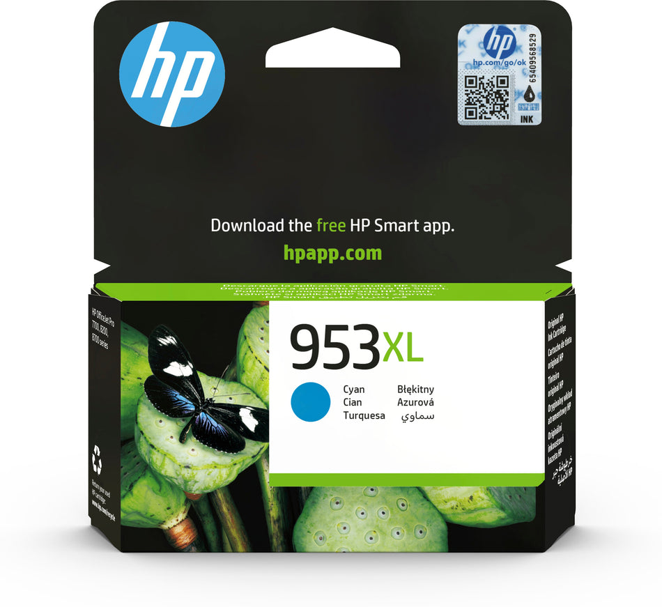 HP 953XL High Yield Cyan Original Ink Cartridge