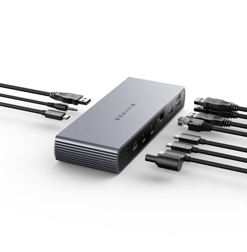 Targus HDTB4D-EU laptop dock/port replicator Docking Thunderbolt 4 Grey