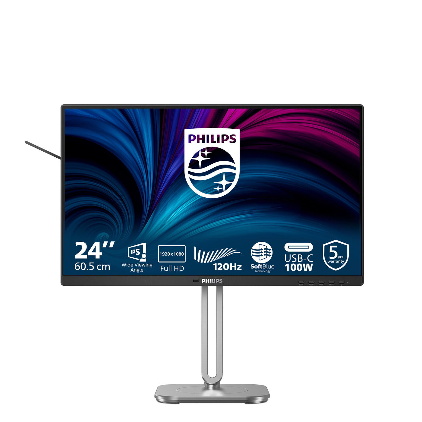 Philips 4000 series 24B2U4301/00 computer monitor 60.5 cm (23.8") 1920 x 1080 pixels Full HD LCD Grey
