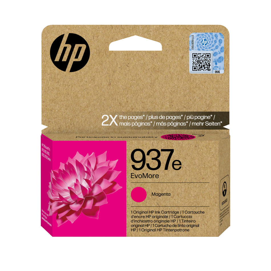 HP 937e EvoMore Magenta Original Ink Cartridge