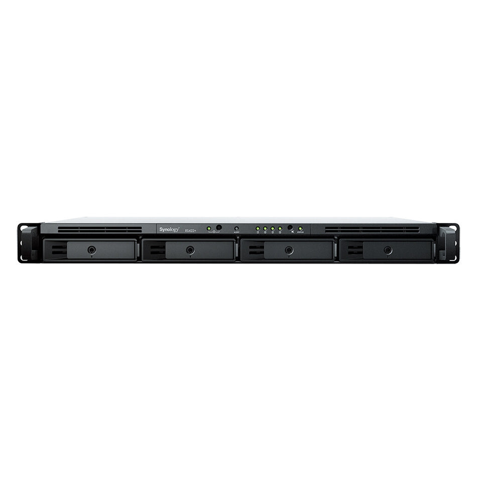 Synology RackStation RS422+ +4 x HAT3300 4TB NAS Rack (1U) Ryzen Embedded R1600 2 GB DDR4 16 TB HDD DiskStation Manager Black