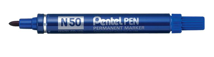 Pentel N 50 permanent marker Bullet tip Blue 12 pc(s)