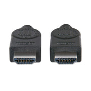 Manhattan HDMI 4K@30Hz Cable, 1m, Suitable for ALL 1080p/HD and majority of 4K uses (check your system 4K specification to be sure), Male to Male, Black, Ultra HD 4k x 2k, Lifetime Warranty, High Speed, Equivalent to HDMM1M