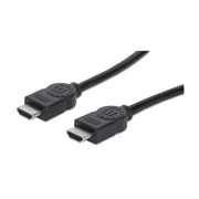 Manhattan HDMI 4K@30Hz Cable, 1m, Suitable for ALL 1080p/HD and majority of 4K uses (check your system 4K specification to be sure), Male to Male, Black, Ultra HD 4k x 2k, Lifetime Warranty, High Speed, Equivalent to HDMM1M