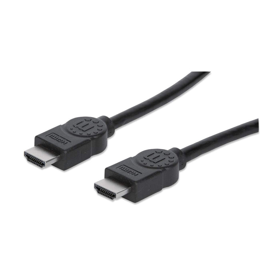 Manhattan HDMI 4K@30Hz Cable, 1m, Male to Male, Black, Ultra HD 4k x 2k, Fully Shielded, Gold Plated Contacts, Lifetime Warranty, High Speed, Equivalent to HDMM1M
