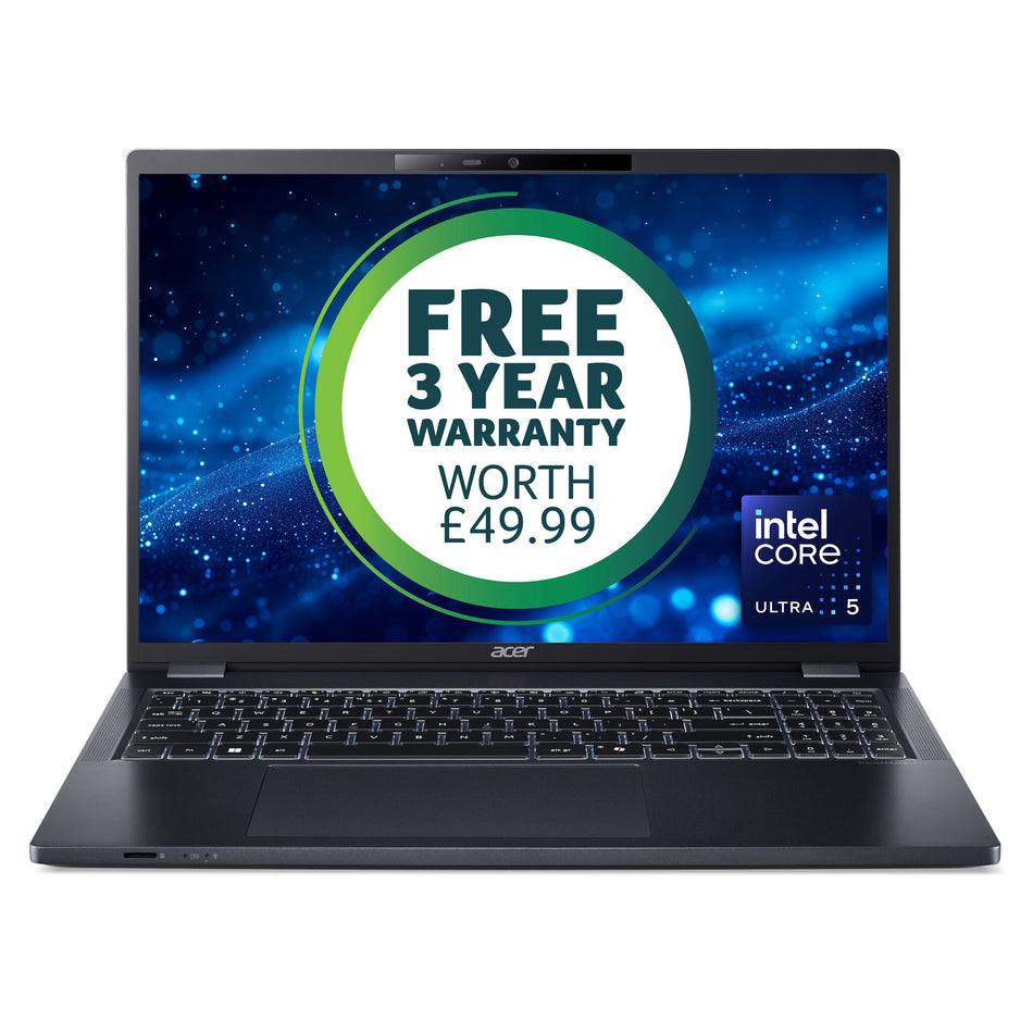 Acer TravelMate P4 (TMP416-53) Intel Core Ultra 5 125U, 16GB, 512GB SSD, 16" WUXGA, Win11Pro Notebook