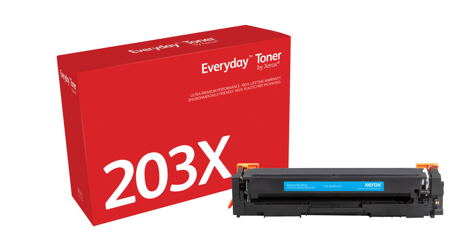 Everyday ™ Cyan Toner by Xerox compatible with HP 203X (CF541X), High capacity