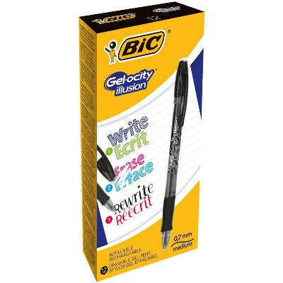 BIC Gel-ocity illusion Capped gel pen Black 12 pc(s)