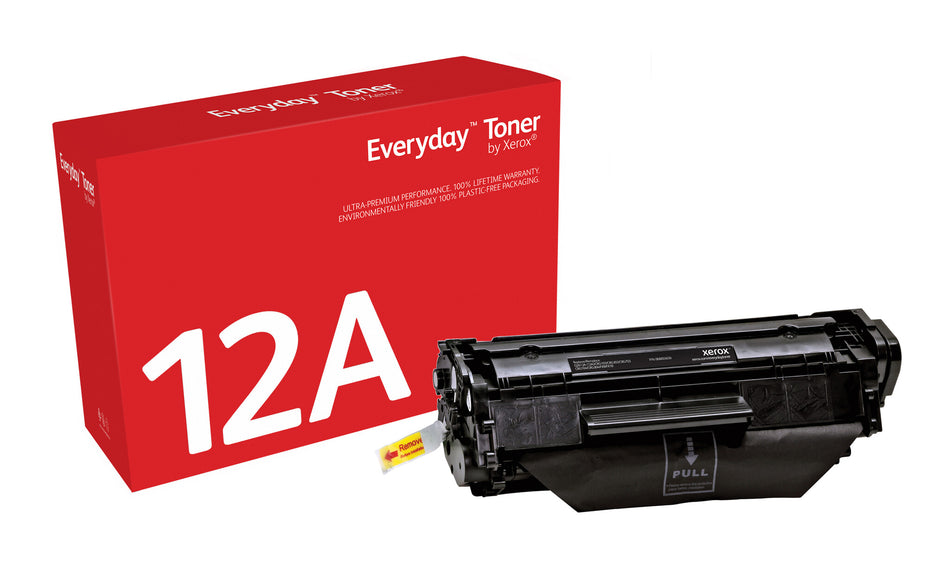 Everyday ™ Black Toner by Xerox compatible with HP 12A (Q2612A), Standard capacity