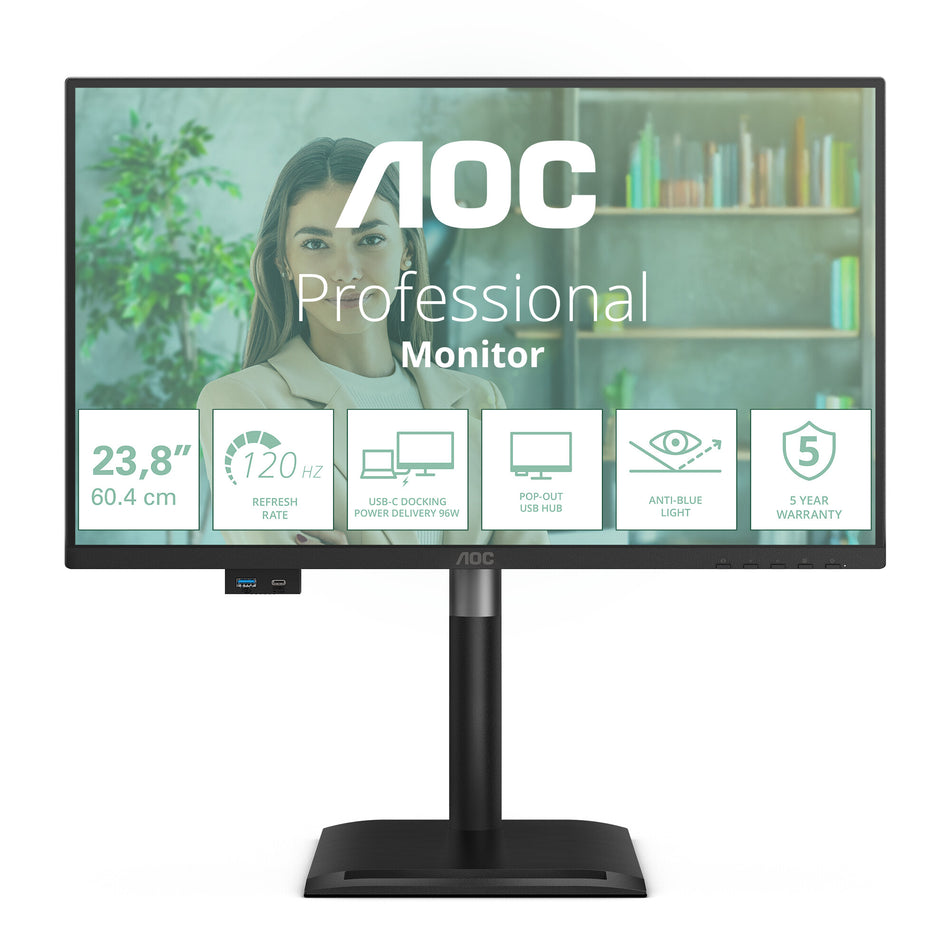 AOC 24P4CV computer monitor 60.5 cm (23.8") 1920 x 1080 pixels Full HD LED Black