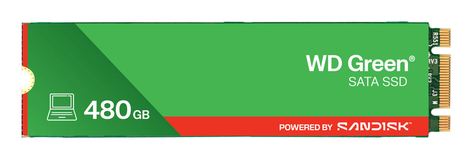 Western Digital Green WD ™ SATA SSD M.2 2280 POWERED BY SANDISK 480 GB