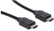 Manhattan HDMI 4K@30Hz Cable, 5m, Suitable for ALL 1080p/HD and majority of 4K uses (check your system 4K specification to be sure), Male to Male, Black, Ultra HD 4k x 2k, Lifetime Warranty, High Speed, Equivalent to HDMM5M