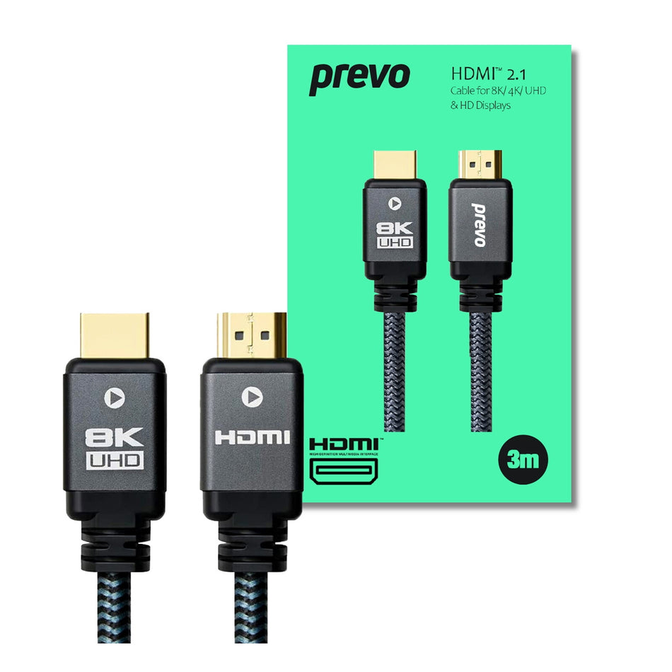 PREVO HDMI-2.1-3M HDMI cable HDMI Type A (Standard) Black