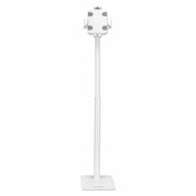 Manhattan Floor Stand (Anti theft) for Tablet and iPad, Universal, 360° Rotation, Tilt +20° to -110°, White, Lockable, Tablets 7.9" to 11", Height adjustable 790 to 1190mm,Extendable clamps: height 200 to 246mm/width 129 to 181mm,Can be bolted to floor (p