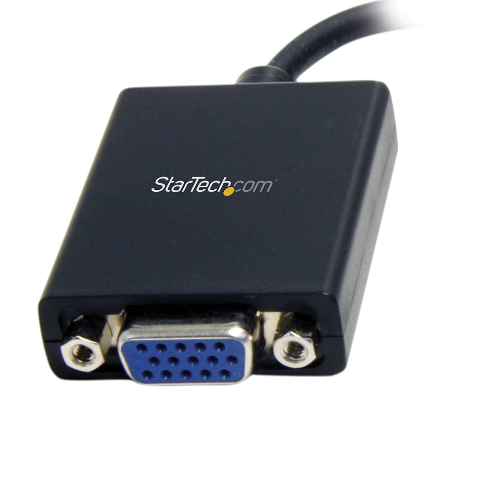 StarTech.com Mini DisplayPort to VGA Adapter - Active Mini DP to VGA Converter - 1080p Video - VESA Certified - mDP or Thunderbolt 1/2 Mac/PC to VGA Monitor/Display - mDP 1.2 to VGA Dongle