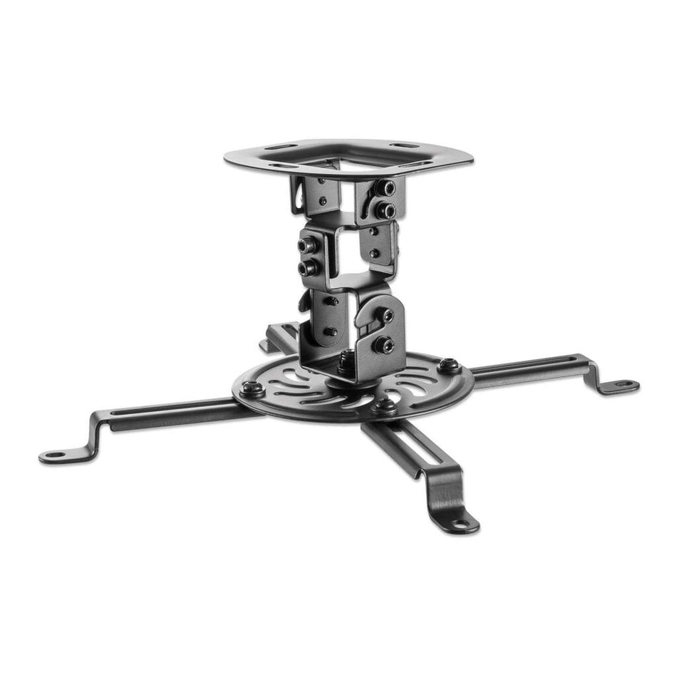 Manhattan Projector Mount, Ceiling, Universal, Tilt, Swivel & Rotate, Height: 15cm, Max 13.5kg, Black, Lifetime Warranty