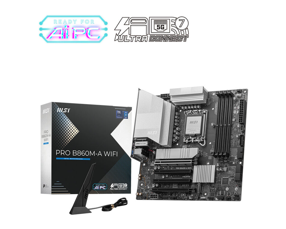 MSI PRO B860M-A WIFI motherboard Intel B860 LGA 1851 (Socket V1) micro ATX